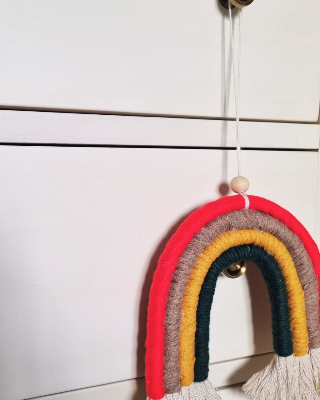 Arco-Íris em Macramé Multicolor 20x20cm