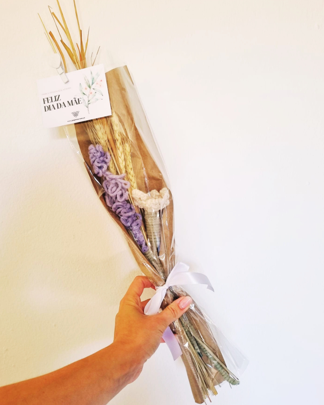 Ramo de Flores Dia da Mãe em Macramé