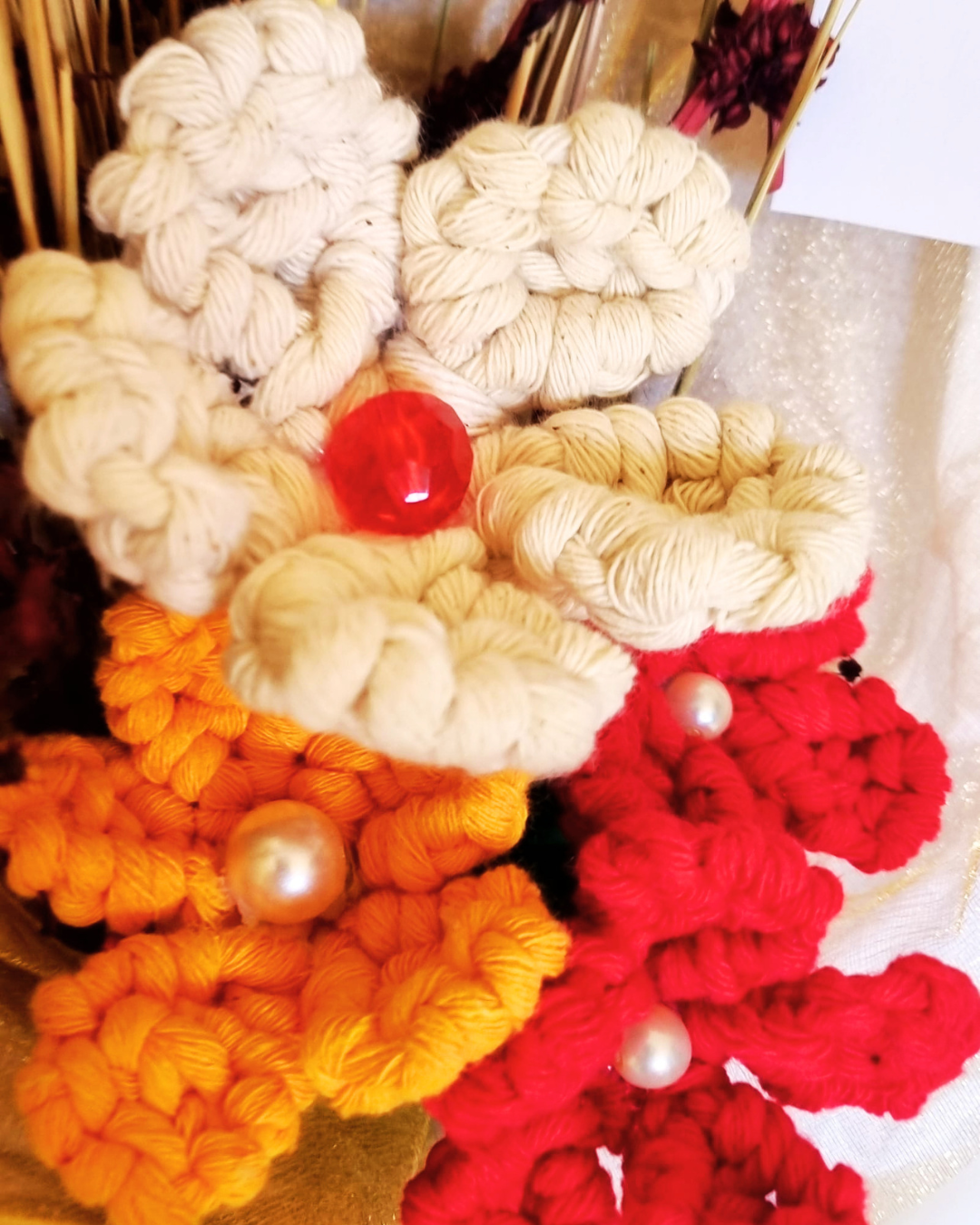 Ramo de Flores Dia da Mãe em Macramé