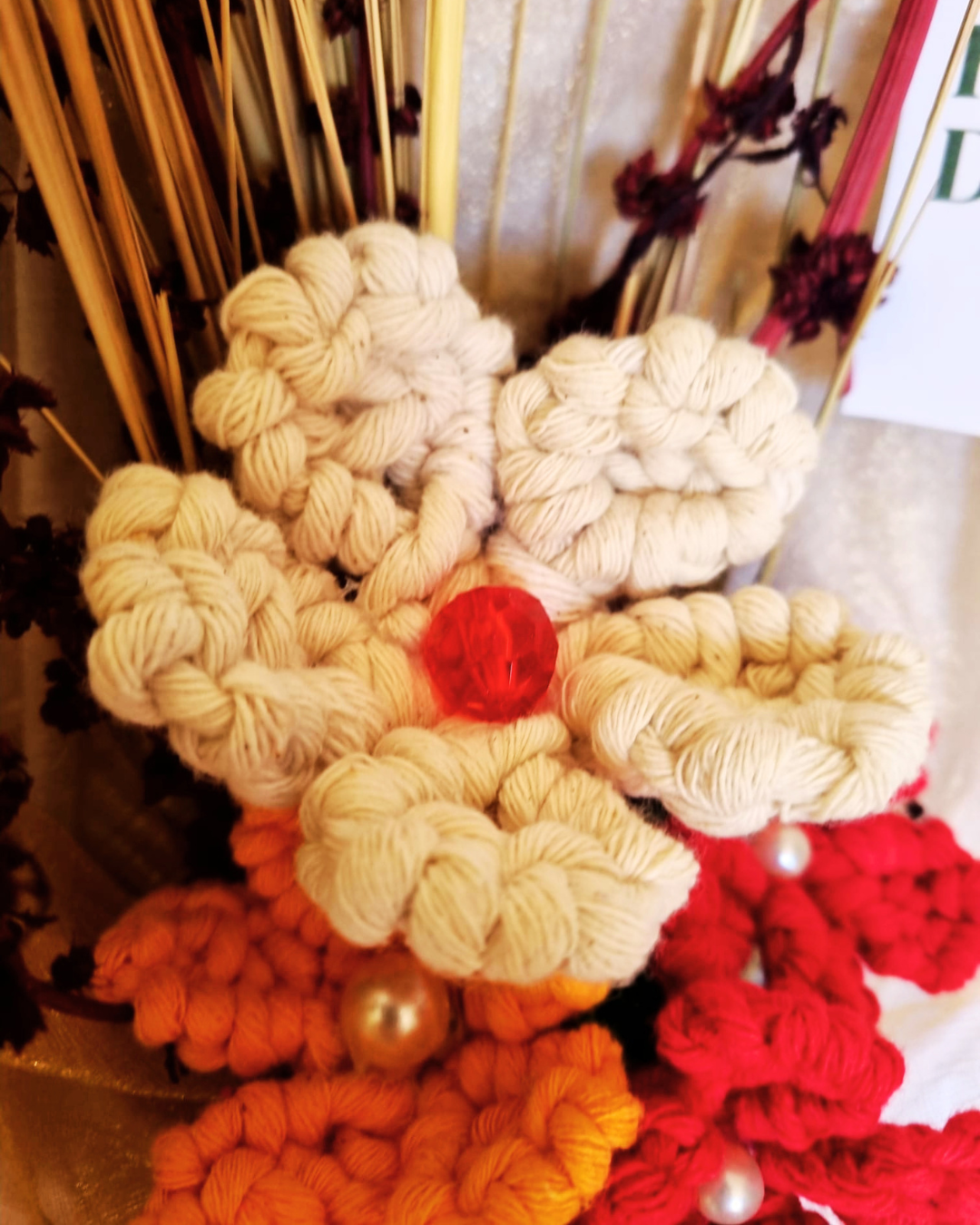 Ramo de Flores Dia da Mãe em Macramé