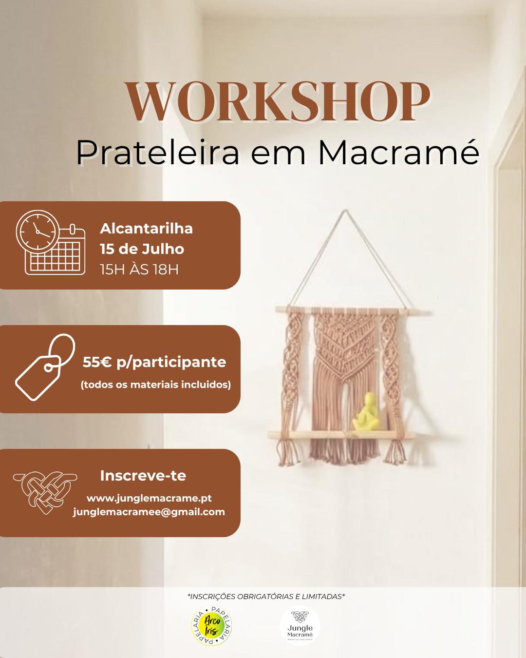 Workshop Prateleira em Macramé – Alcantarilha