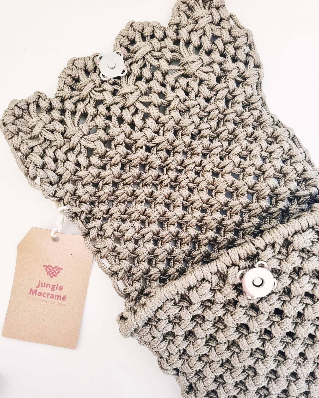 Clutch em fio náutico com fecho magnético - vista aberta