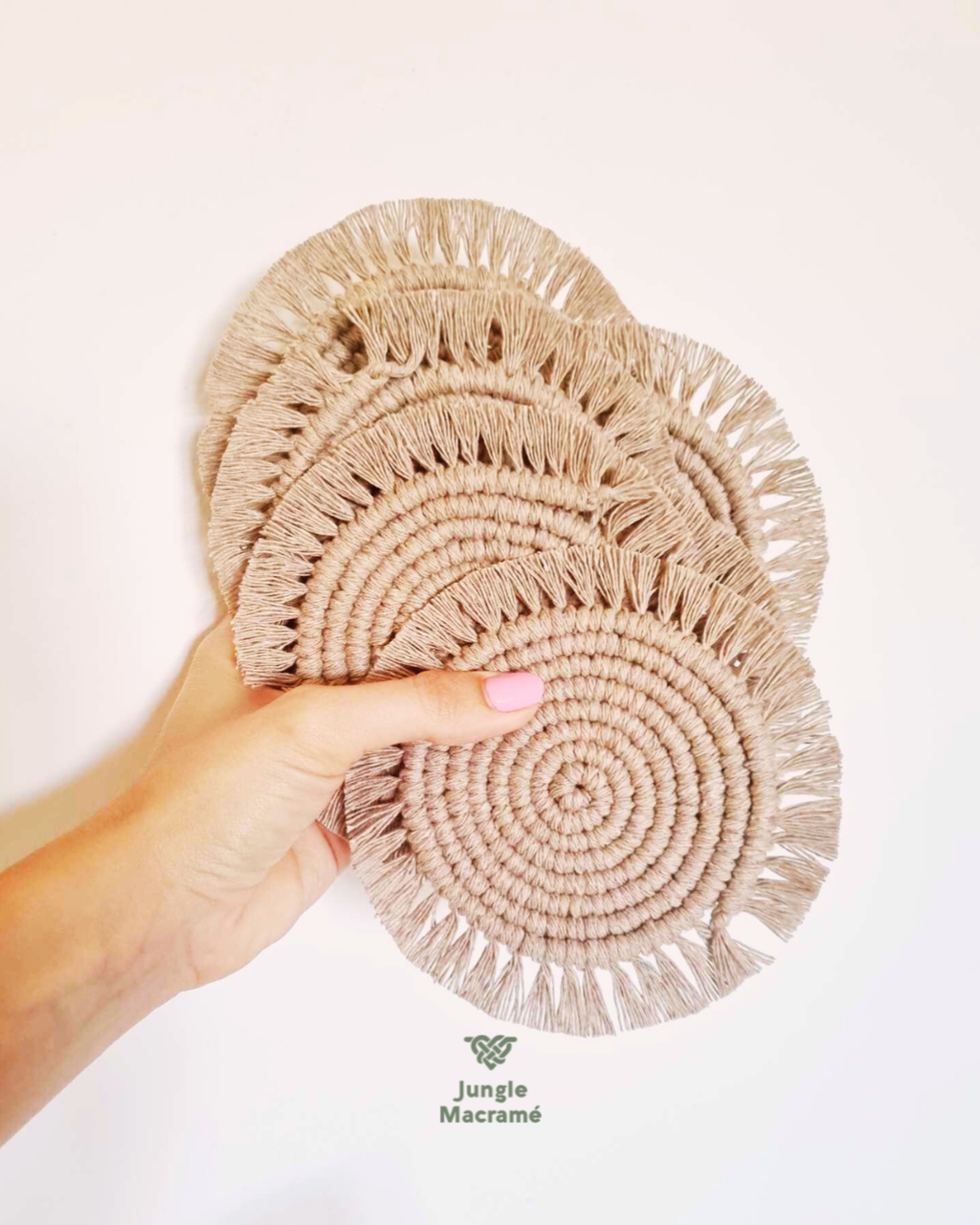 Base para Copos em Macramé – Modelo Espiral