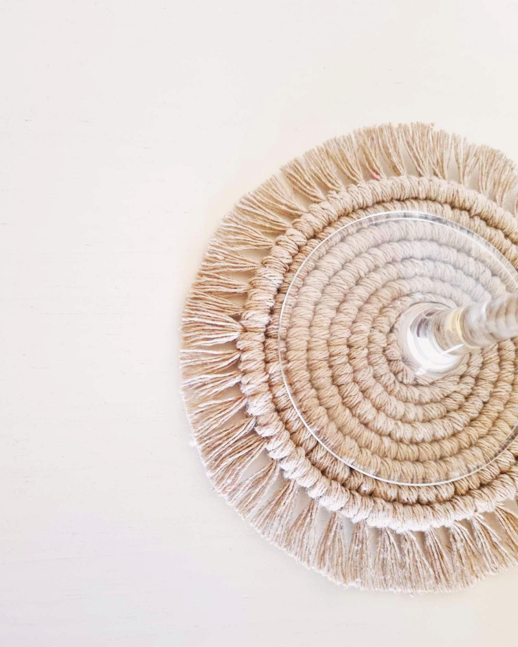 Base para Copos em Macramé – Modelo Espiral