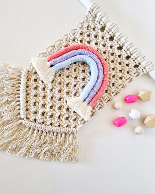 Bandeirinha Personalizada Macramé - Decoração Infantil