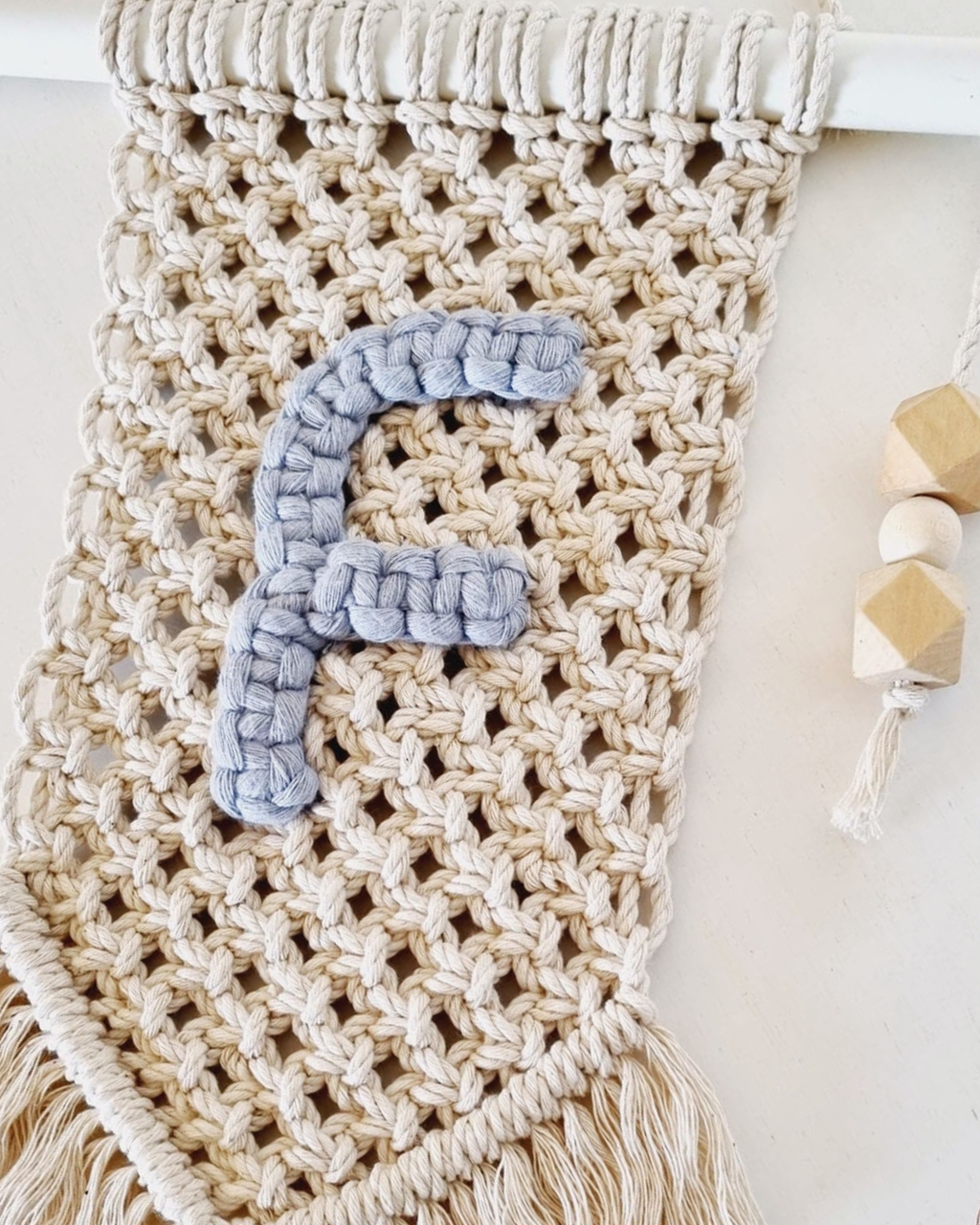 Bandeirinha Personalizada Macramé - Decoração Infantil