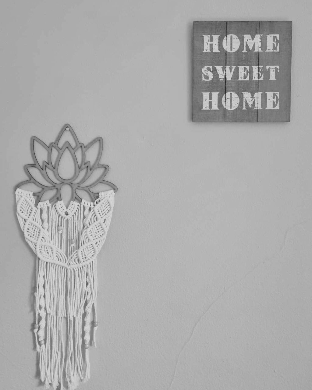 Painel Flor de Lótus em Macramé com MDF