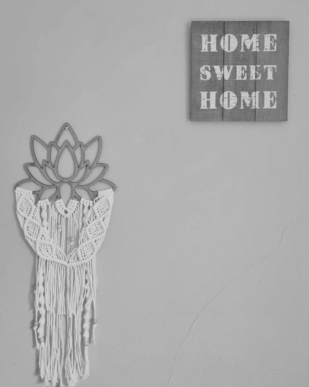 Painel Flor de Lótus em Macramé com MDF