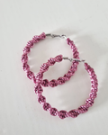 Argolas 5cm Rosa Fúchsia Acetinado - Última Unidade