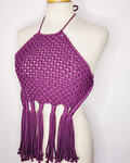 Top sem Costas em Macramé | Estilo Boho Artesanal
