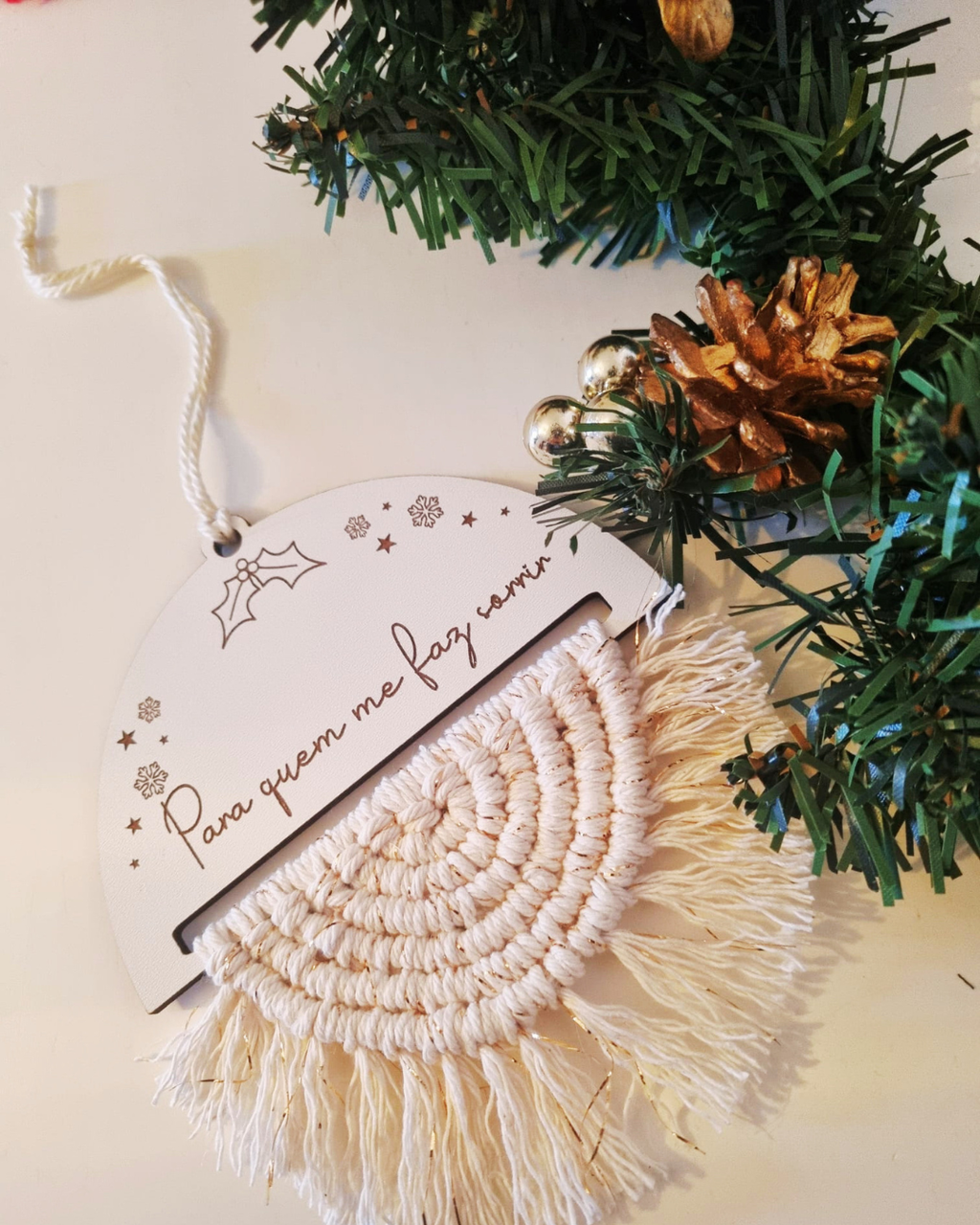 "Para quem me faz sorrir..." - Placa Decorativa