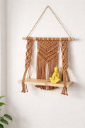 Prateleira de Parede em Macramé 40x43cm | Algodão 100%