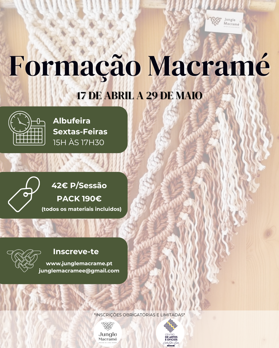 Formação Macramé - TURMA - ALBUFEIRA