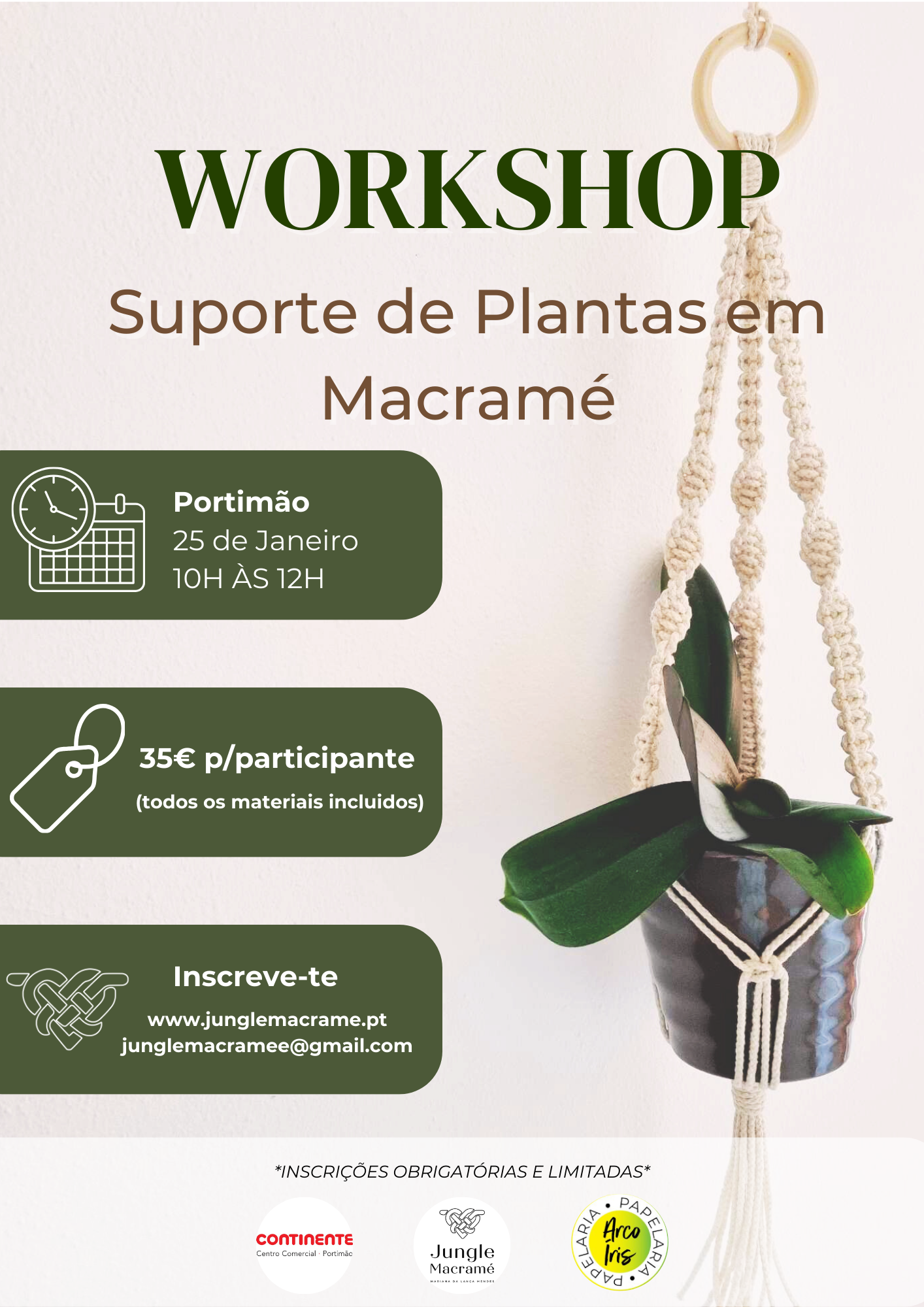 Workshop Suporte de Plantas em Macramé – Portimão, 25 de Janeiro