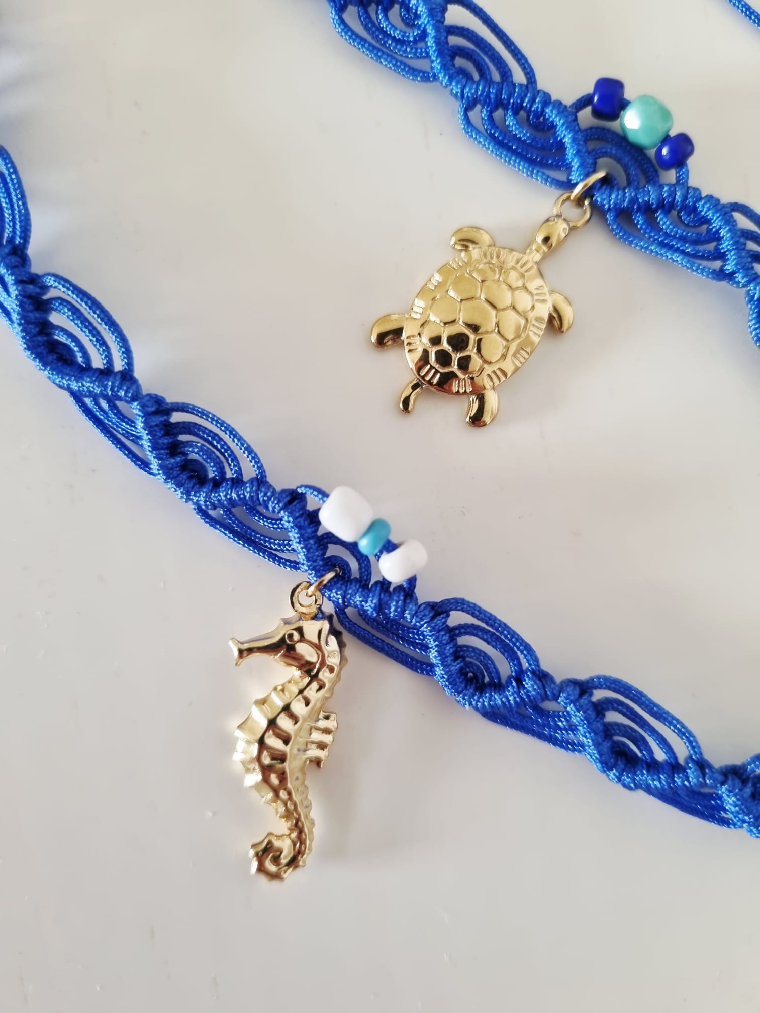 Pulseira de Pé Ajustável Tartaruga, Cavalo Marinho