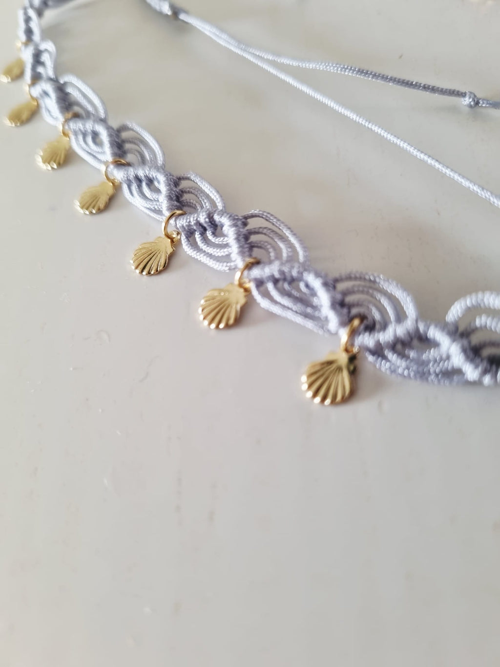 Pulseira de Pé Ajustável Conchas