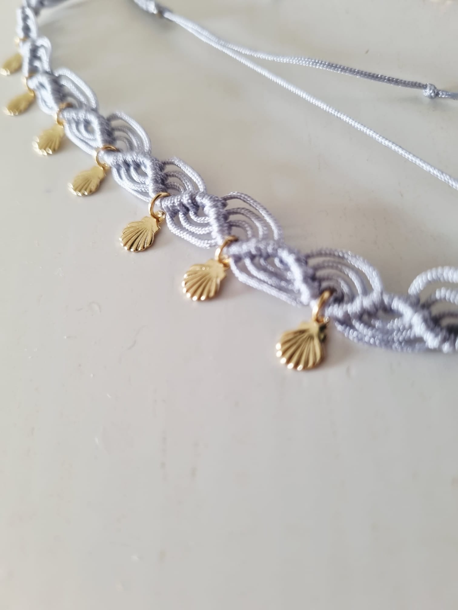 Pulseira de Pé Ajustável Conchas