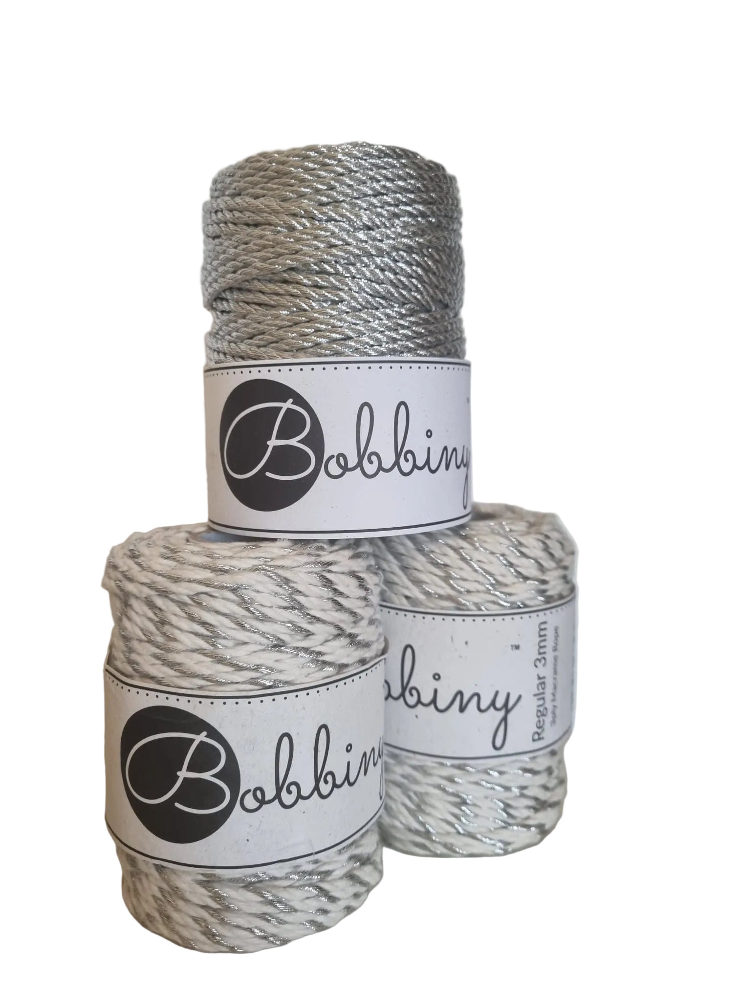 Fio Bobbiny Regular 3mm Metálico Prateado