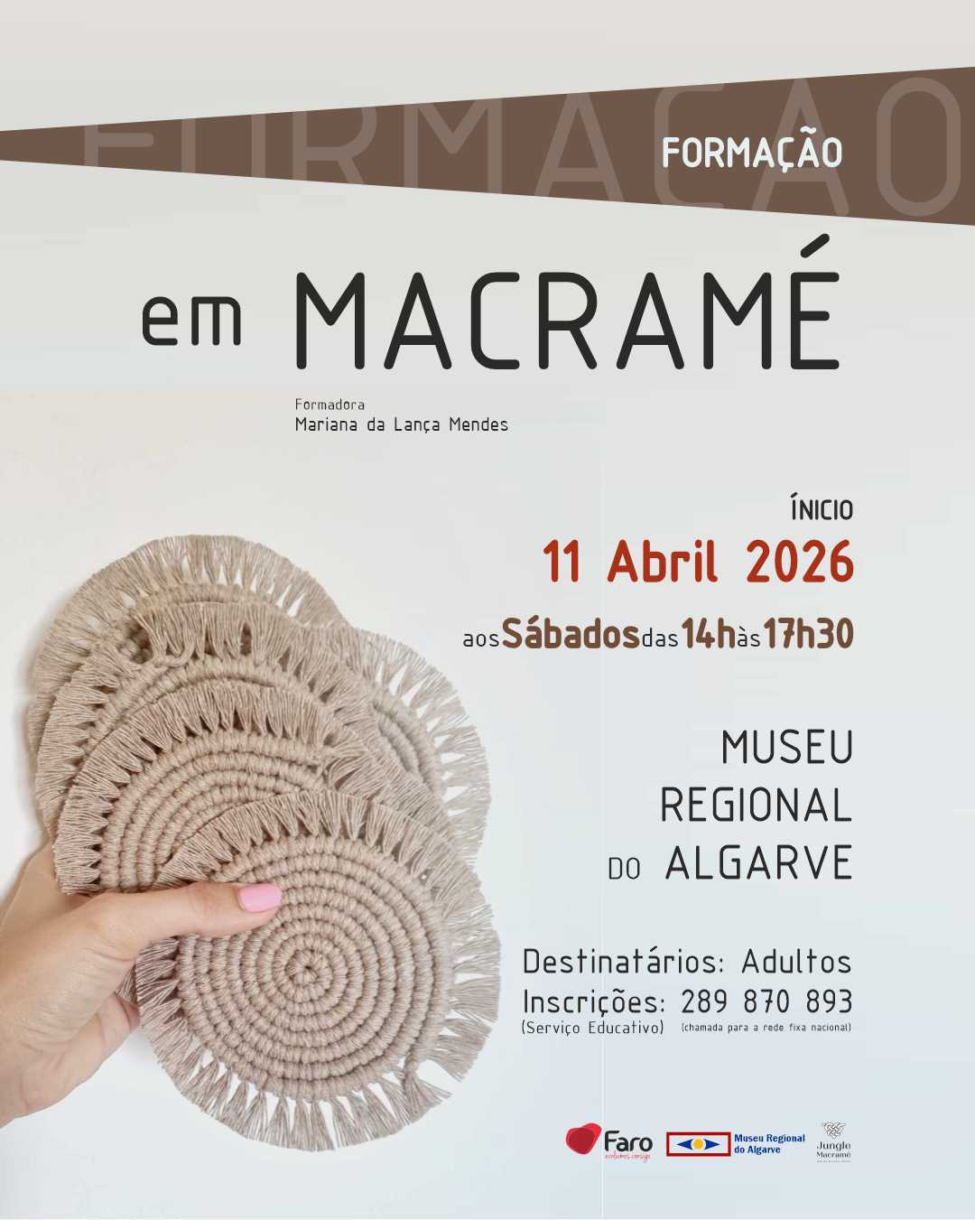Formação em Macramé – Museu Regional do Algarve