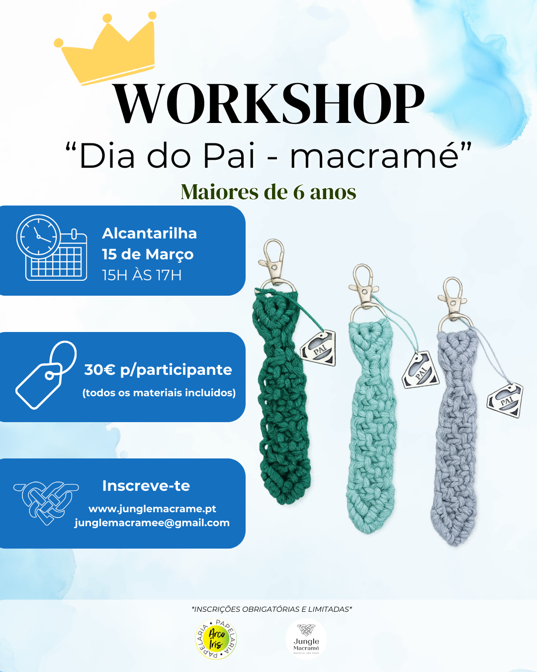 Workshop Dia do Pai - Macramé | Alcantarilha