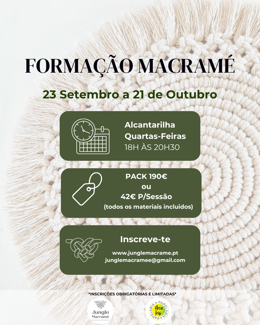 Formação Macramé Presencial | Alcantarilha