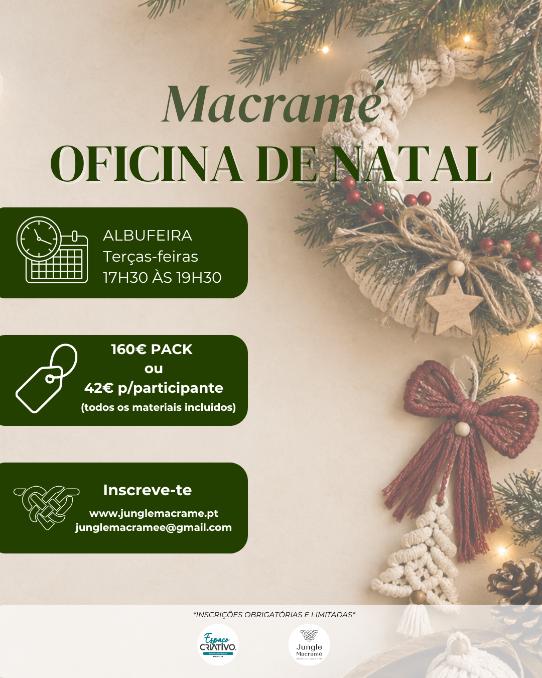 Oficina de Natal em Macramé | Albufeira